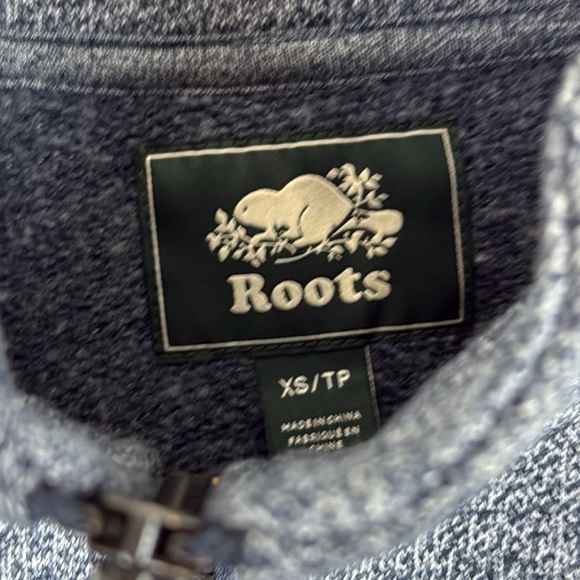 Roots Women's Heathered Blue Zip Up Sweater Size XS - Picture 4 of 8